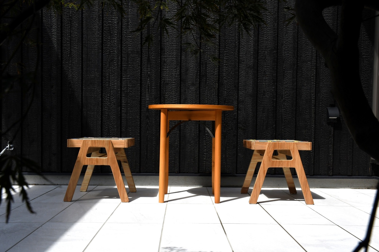 ミナ ペルホネンの生地を使った畳スツール｜グローカル・クラウド